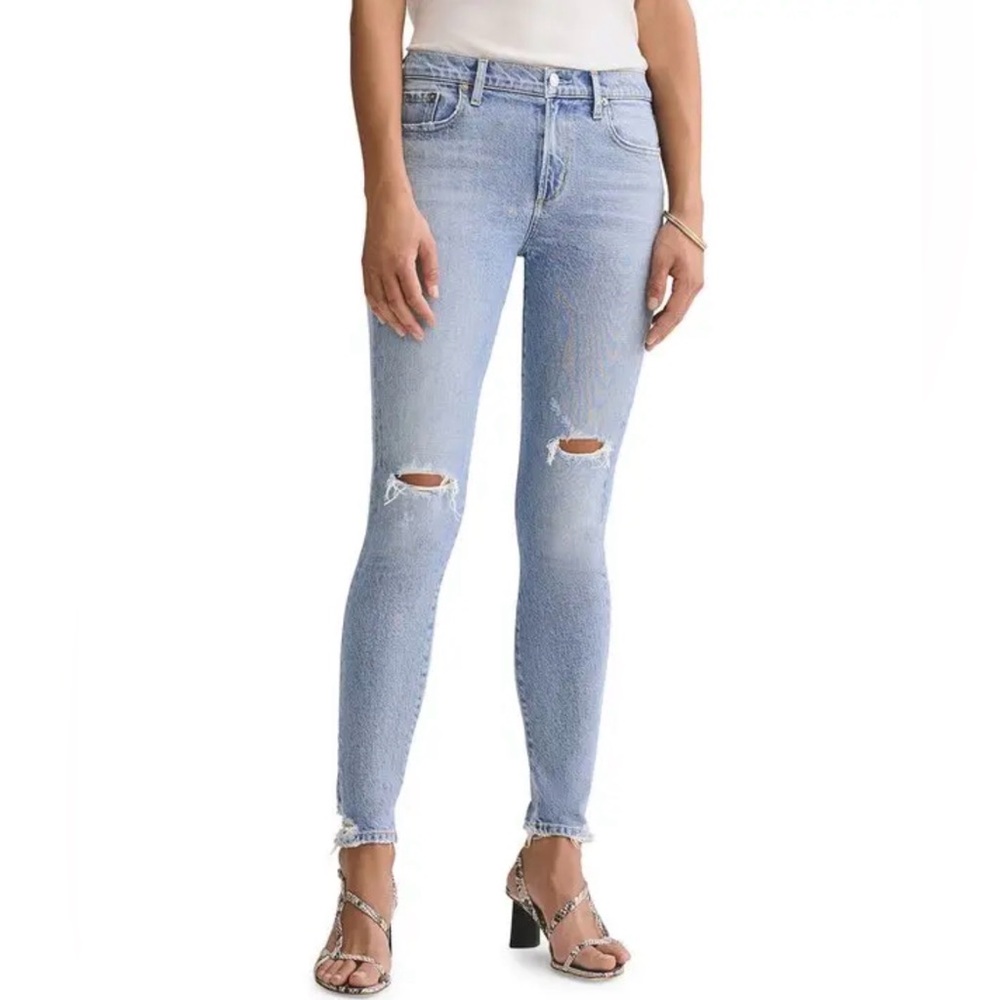 Agolde Sophie Distressed Blue Skinny Jeans Sophie